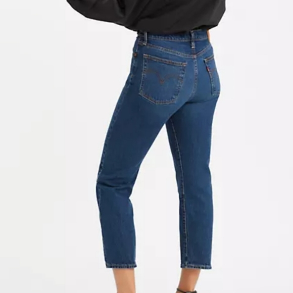 Levi's Denim - LEVI'S Premium Wedgie Straight Leg Jeans Dark Wash